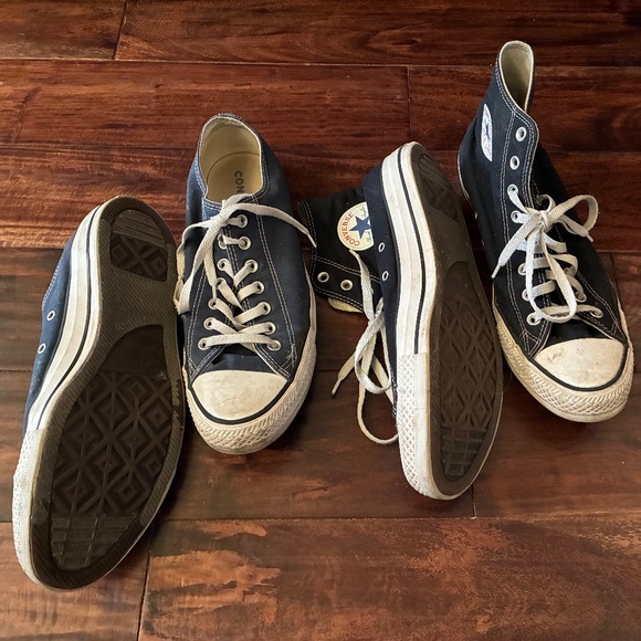 Converse Chuck Taylor All Star Low Top Double Tongue... | Depop Two Pairs Of Men’s Converse. High Top + Low Top